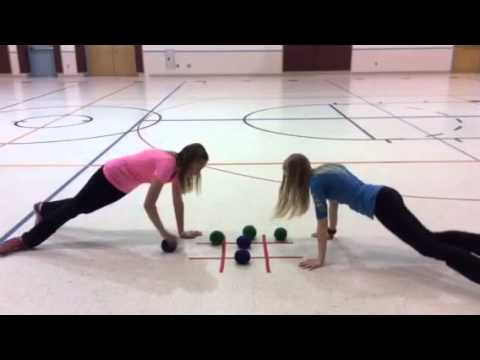 Try a fitness version of tic tac toe